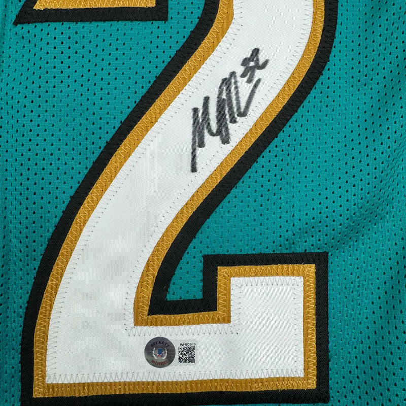Autographed/Signed Maurice Jones-Drew Jacksonville Teal Football Jersey Beckett BAS COA