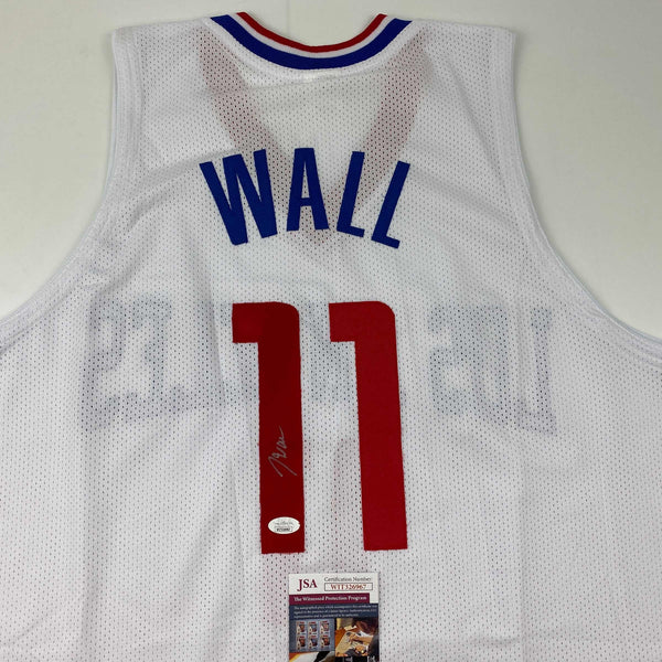 Autographed/Signed John Wall Los Angeles White Basketball Jersey JSA COA