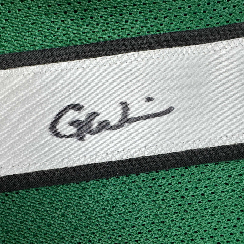 Autographed/Signed Garrett Wilson New York Green Football Jersey JSA COA