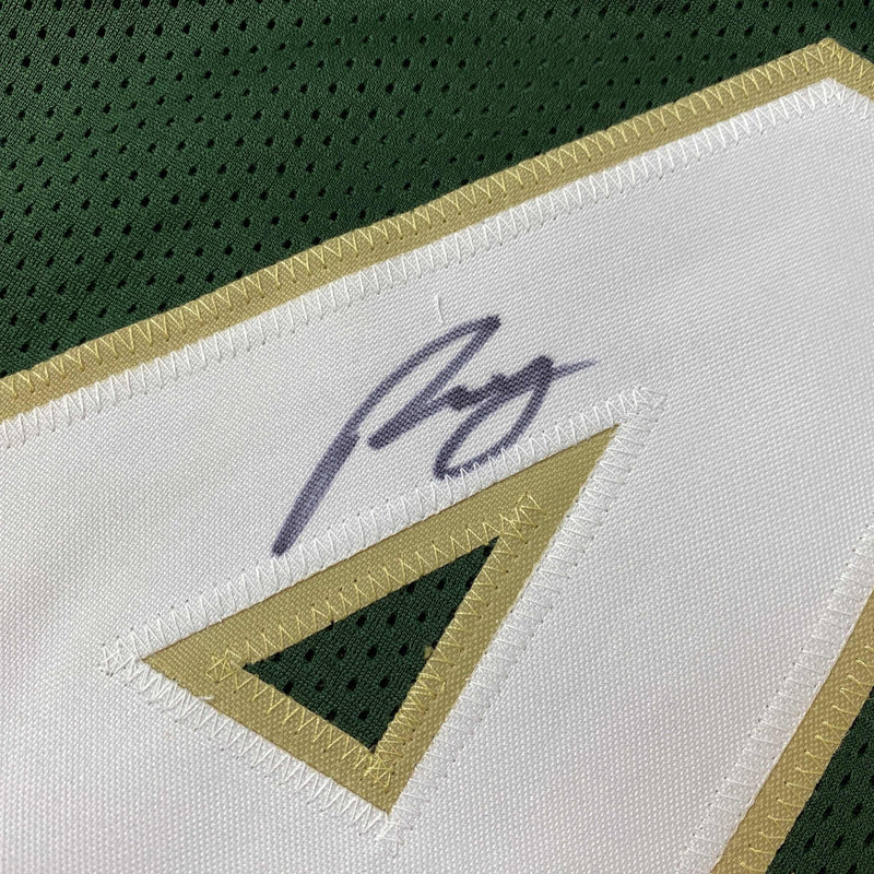 Autographed/Signed Thanasis Antetokounmpo Milwaukee Green Basketball Jersey Beckett BAS COA