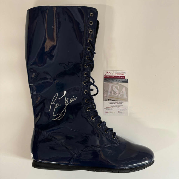 Autographed/Signed Ric Flair Navy WWE WWF Wrestling Boot/Shoe JSA COA Auto