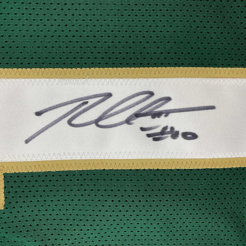 Autographed/Signed Robert Griffin III RG3 Baylor Green College Football Jersey JSA COA
