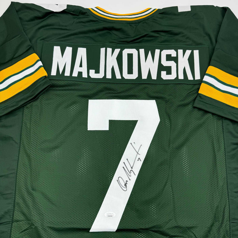 Autographed/Signed Don Majkowski Green Bay Green Football Jersey JSA COA
