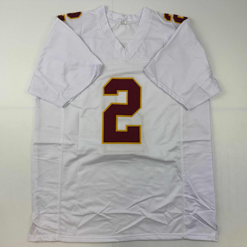 Autographed/Signed Deion Sanders Florida State FSU White College Football Jersey Beckett BAS COA