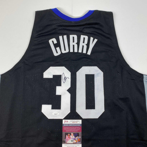 Autographed/Signed Stephen Steph Curry Golden State Black Basketball Jersey JSA COA