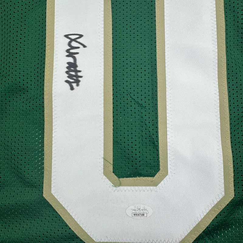 Autographed/Signed Xavier Watts Notre Dame Green College Football Jersey JSA COA