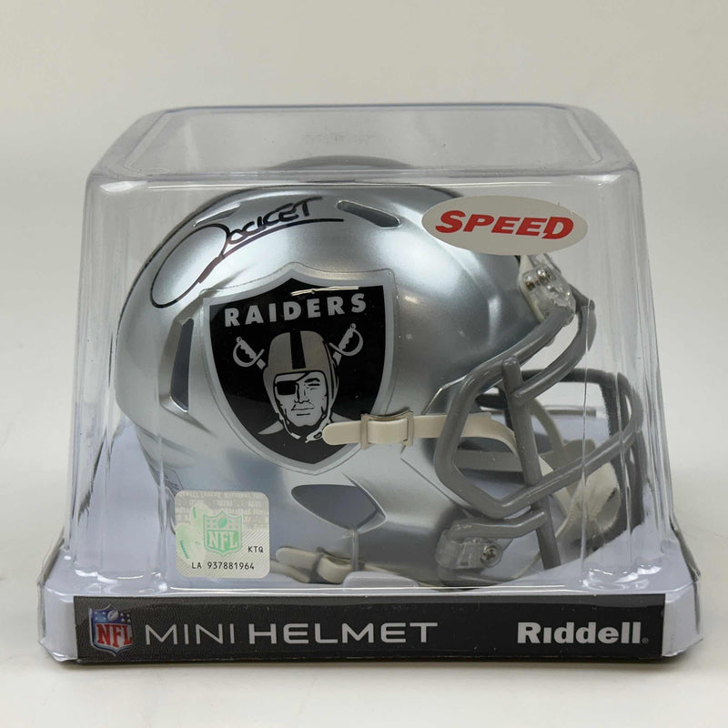 Autographed/Signed Raghib Rocket Ismail Las Vegas Oakland Raiders Football Mini Helmet Beckett BAS COA