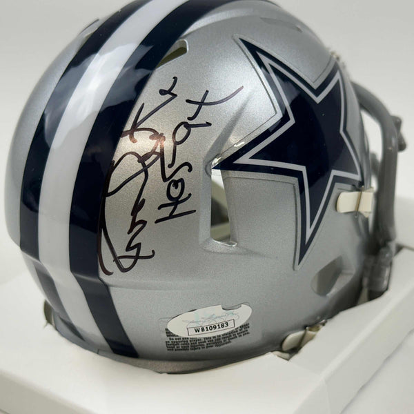 Autographed/Signed Randy White HOF 94 Dallas Cowboys Mini Football Helmet JSA COA