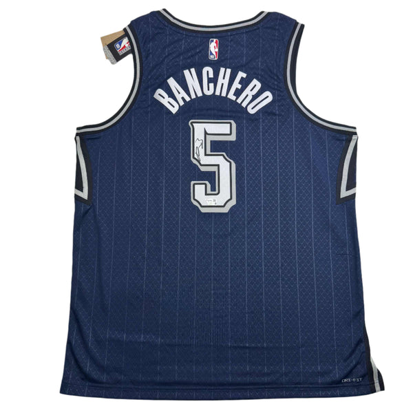 Autographed/Signed Paolo Banchero Orlando Nike Swingman City Edition Jersey Fanatics COA