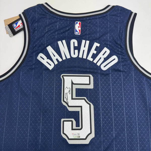 Autographed/Signed Paolo Banchero Orlando Nike Swingman City Edition Jersey Fanatics COA