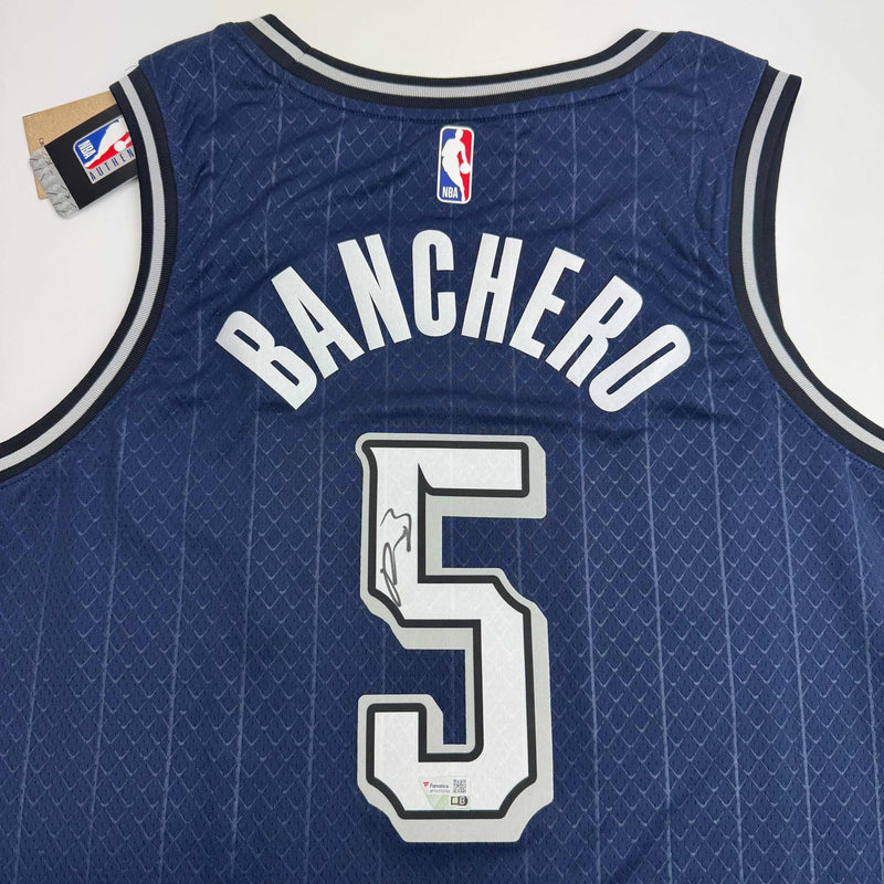 Autographed/Signed Paolo Banchero Orlando Nike Swingman City Edition Jersey Fanatics COA