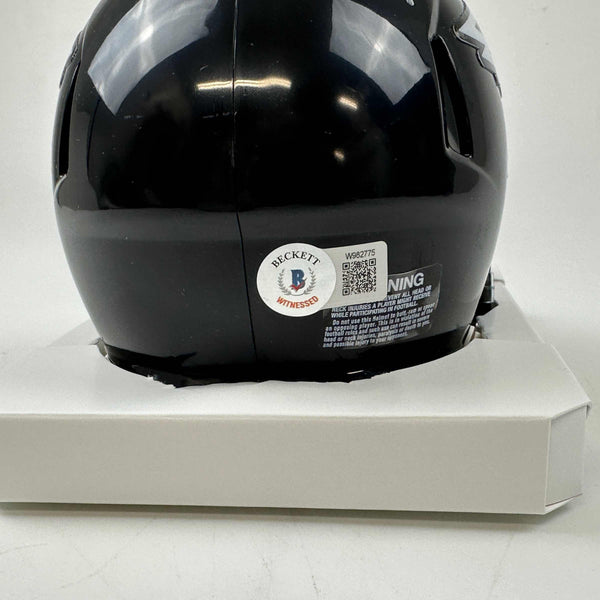 Autographed/Signed Brandon Graham Philadelphia Eagles Eclipse Alternate Mini Football Helmet Beckett BAS COA