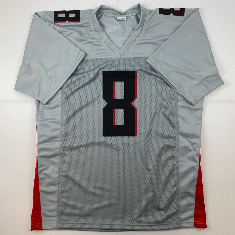 Autographed/Signed Kyle Pitts Atlanta Grey Football Jersey Beckett BAS COA