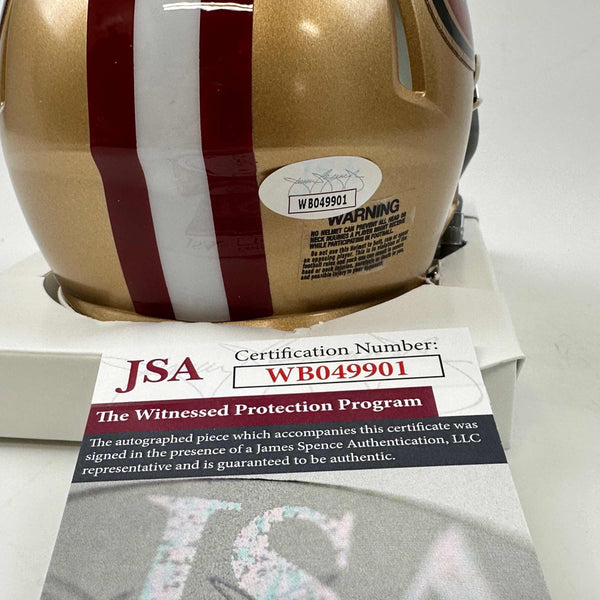 Autographed/Signed Patrick Willis San Francisco 49ers Football Mini Helmet JSA COA