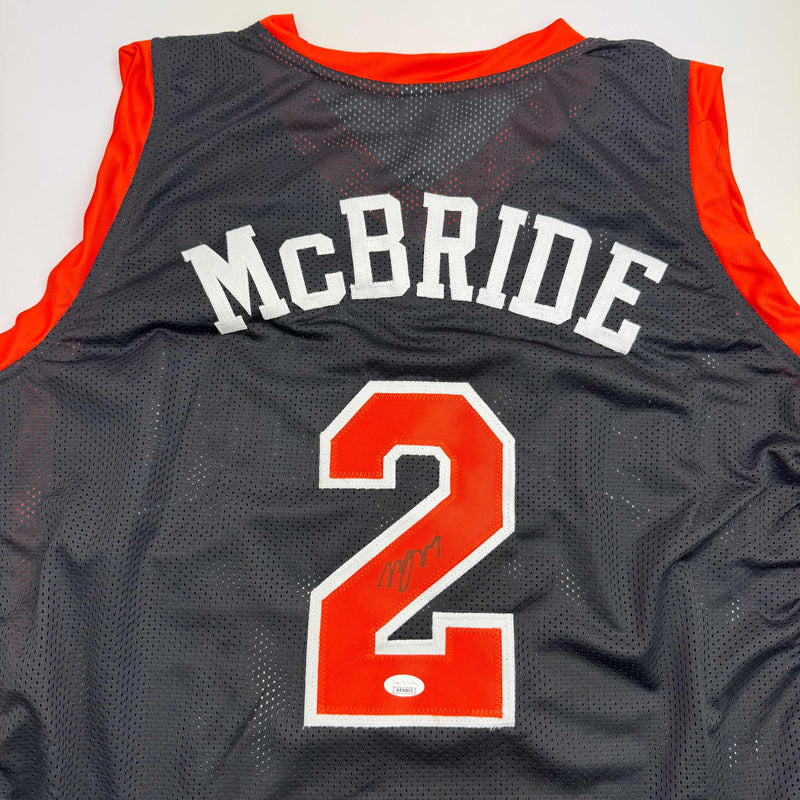 Autographed/Signed Miles Deuce McBride New York Black Basketball Jersey JSA COA