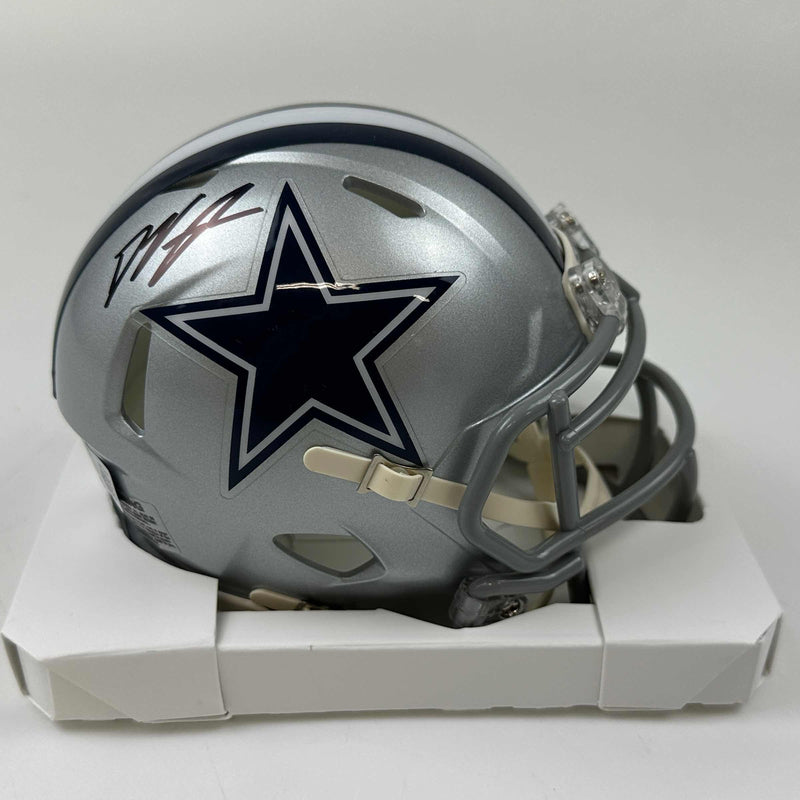 Autographed/Signed Deuce Vaughn Dallas Cowboys Mini Football Helmet Beckett BAS COA