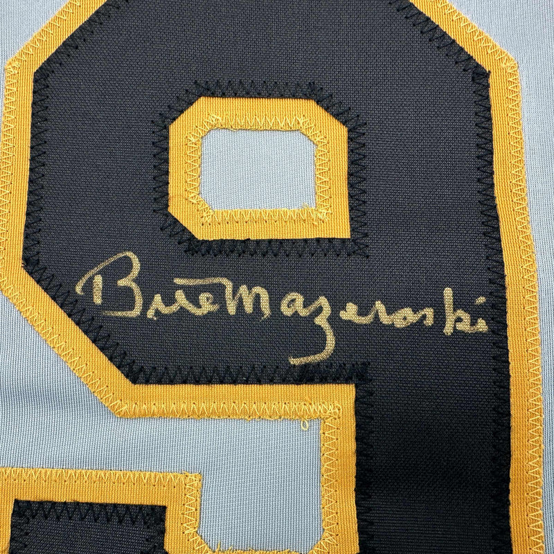 Autographed/Signed Bill Mazeroski Pittsburgh Grey Baseball Jersey JSA COA