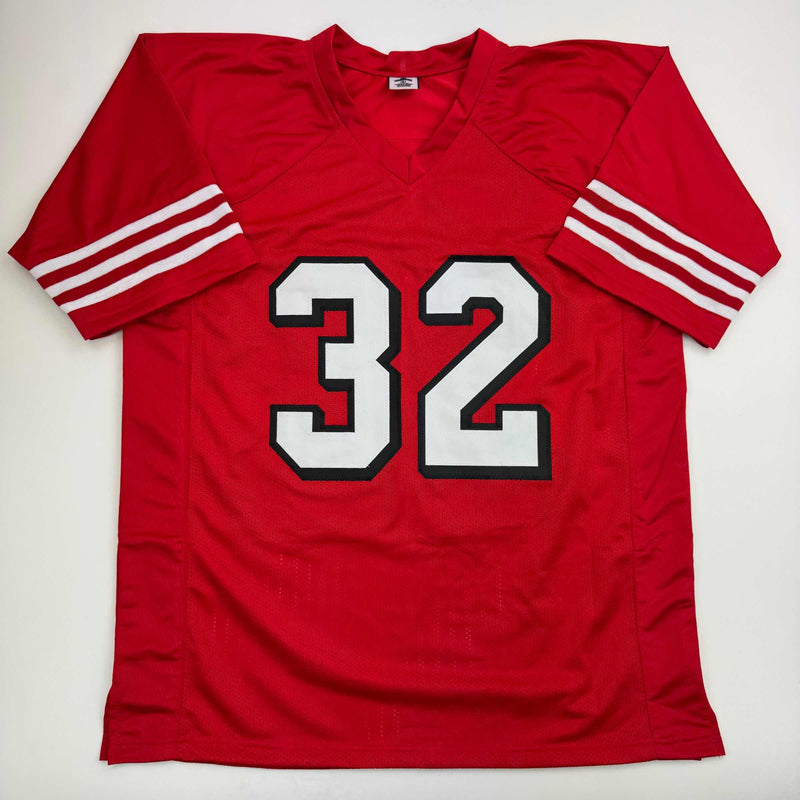 Autographed/Signed Ricky Watters San Francisco Alternate Red Football Jersey Beckett BAS COA