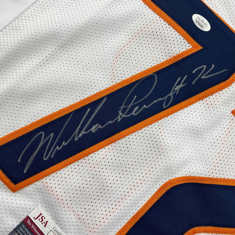 Autographed/Signed William Perry The Refrigerator Chicago White Football Jersey JSA COA