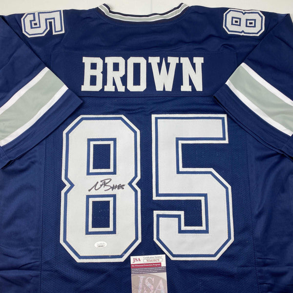 Autographed/Signed Noah Brown Dallas Blue Football Jersey JSA COA