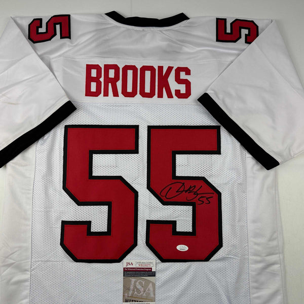 Autographed/Signed Derrick Brooks Tampa Bay White Football Jersey JSA COA