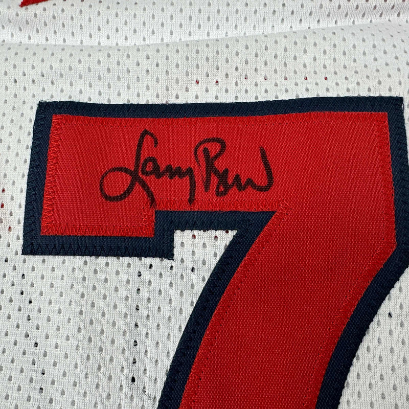 Autographed/Signed Larry Bird United States USA White 1992 Dream Team Basketball Jersey JSA COA