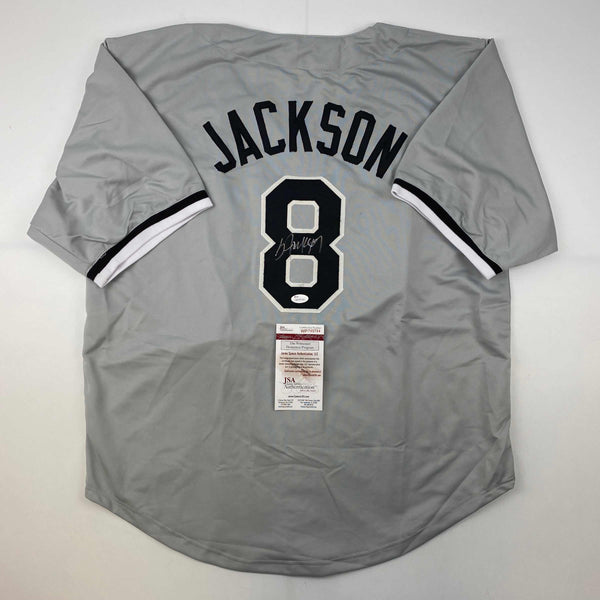Autographed/Signed Bo Jackson Chicago Grey Baseball Jersey JSA COA