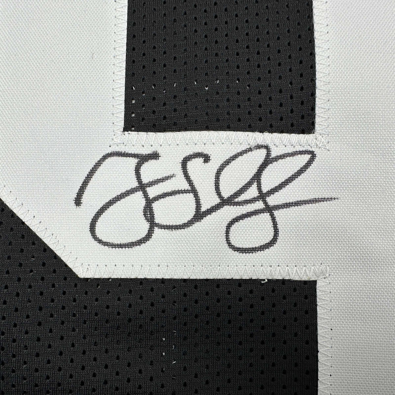Autographed/Signed Greg Lloyd Pittsburgh Black Football Jersey Beckett BAS COA