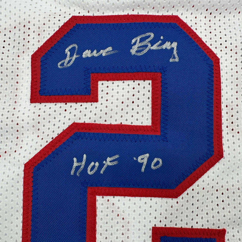 Autographed/Signed Dave Bing HOF 90 Detroit White Basketball Jersey Beckett BAS COA