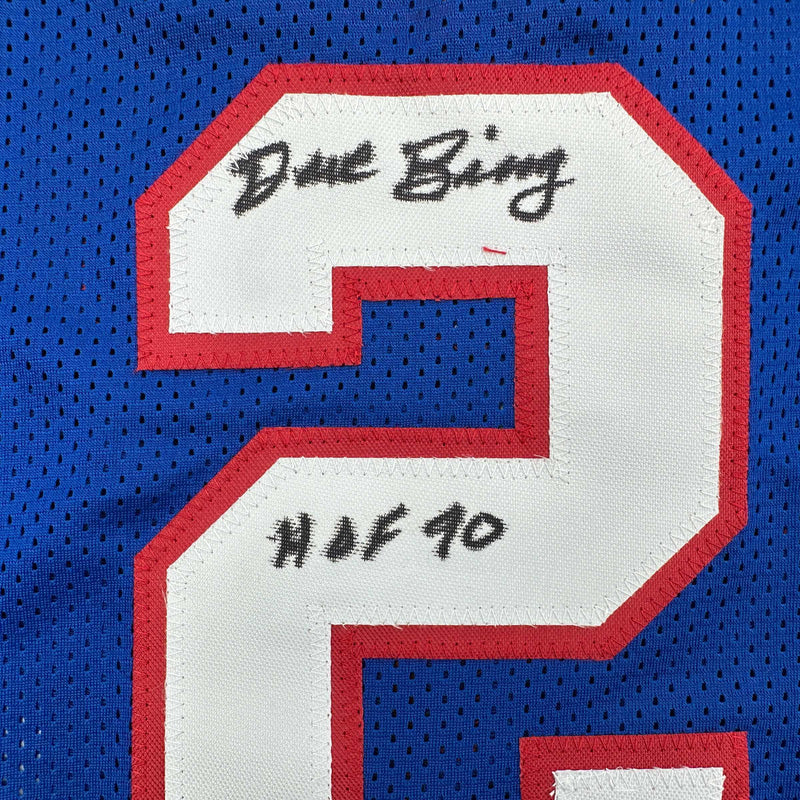 Autographed/Signed Dave Bing HOF 90 Detroit Blue Basketball Jersey Beckett BAS COA