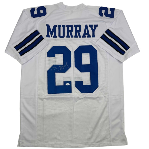 Autographed/Signed DeMarco Murray Dallas White Football Jersey JSA COA