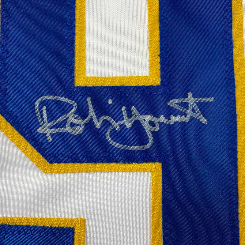 Autographed/Signed Robin Yount Milwaukee White Baseball Jersey JSA COA