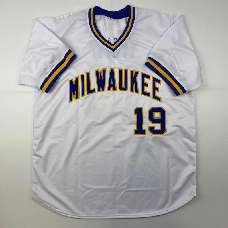 Autographed/Signed Robin Yount Milwaukee White Baseball Jersey JSA COA