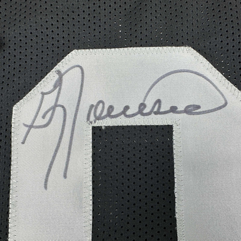 Autographed/Signed Greg Townsend Oakland Black Football Jersey JSA COA