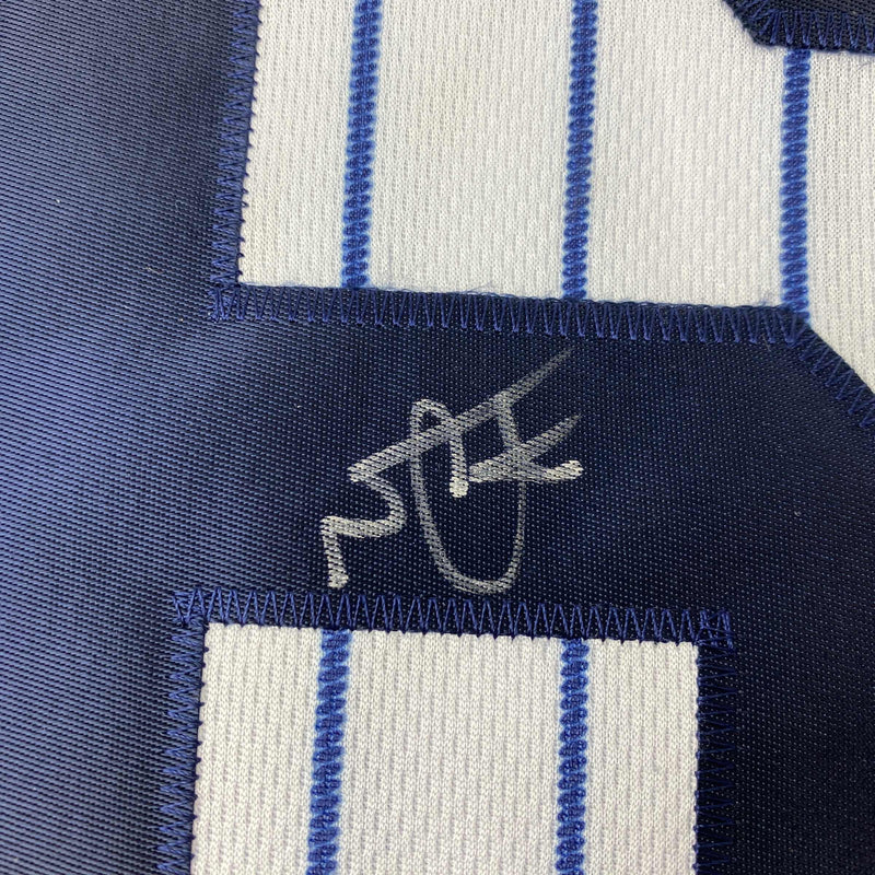 Autographed/Signed Nestor Cortes New York Pinstripe Baseball Jersey PSA/DNA COA