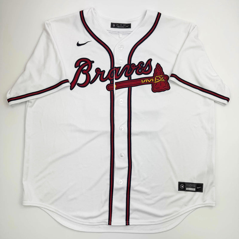 Autographed/Signed Matt Olson Atlanta Braves White Baseball Jersey Fanatics COA