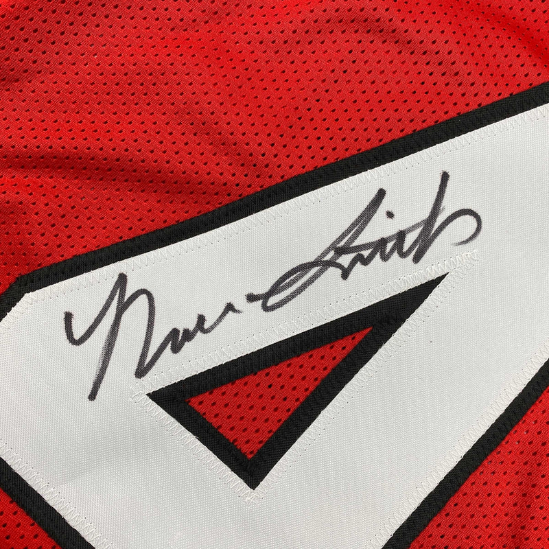 Autographed/Signed Nolan Smith Jr. Georgia Red College Football Jersey JSA COA