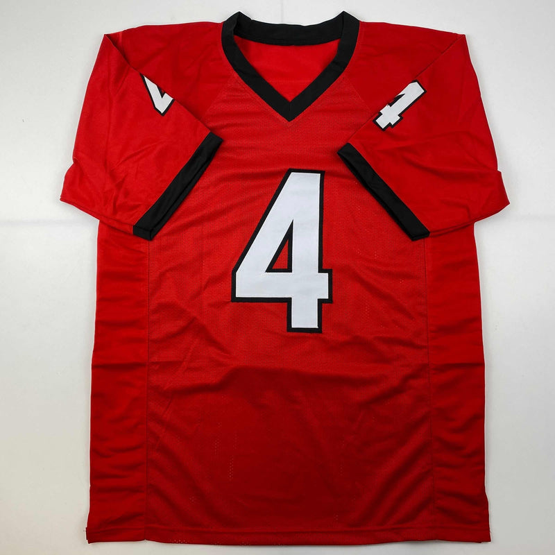 Autographed/Signed Nolan Smith Jr. Georgia Red College Football Jersey JSA COA