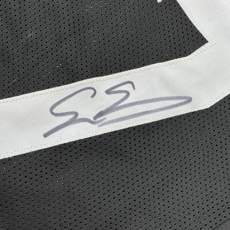 Autographed/Signed Evan Engram Jacksonville Black Football Jersey Beckett BAS COA