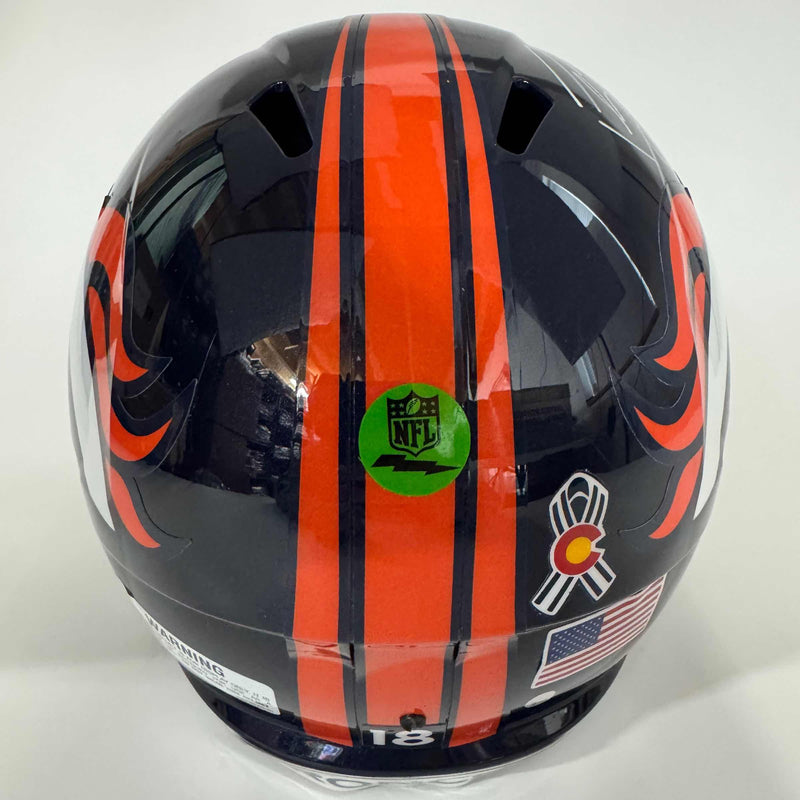 Autographed/Signed Peyton Manning Denver Broncos Full Size F/S Football Helmet Steiner COA