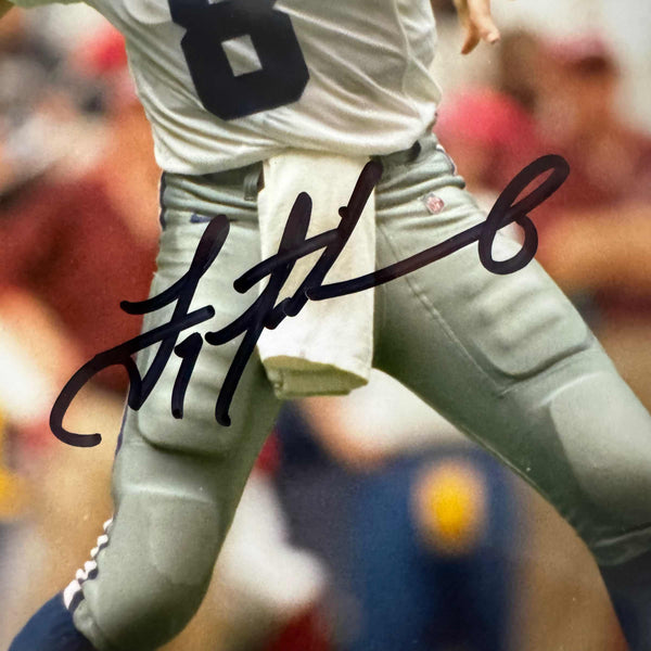 Autographed/Signed Troy Aikman Dallas Cowboys 8x10 Football Photo JSA COA