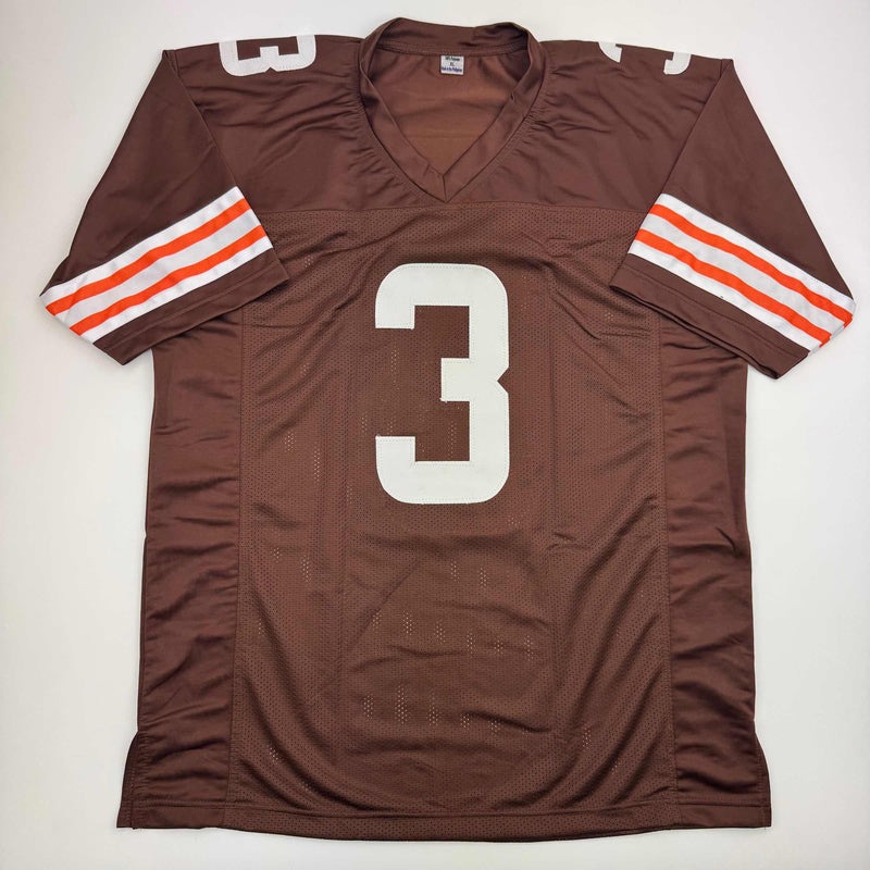 Autographed/Signed Jerry Jeudy Cleveland Brown Football Jersey Beckett BAS COA