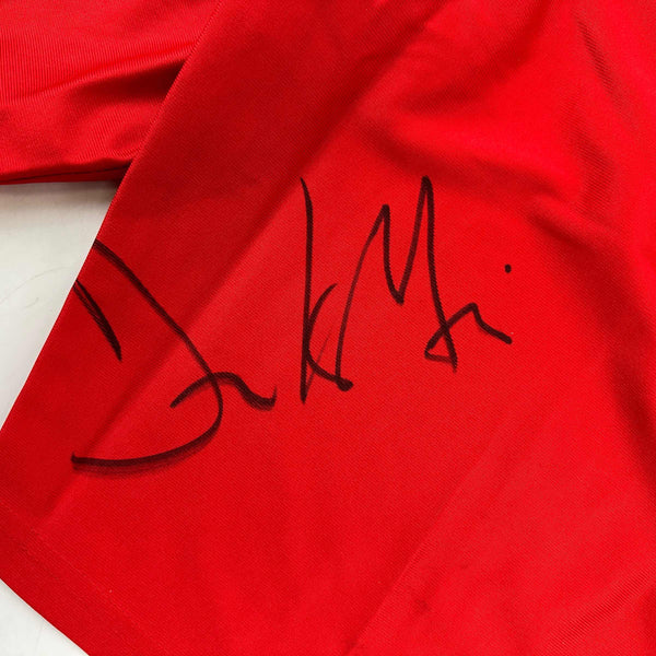 Autographed/Signed Frank Mir Red UFC MMA Trunks/Shorts JSA COA Auto
