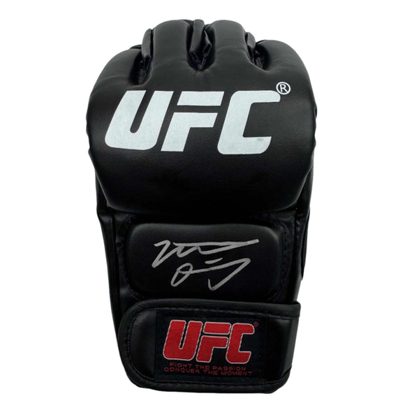 Autographed/Signed Nate Diaz UFC MMA Black Fighting Glove Beckett BAS COA
