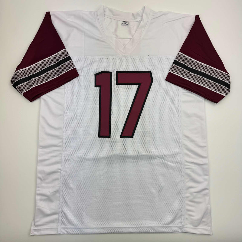 Autographed/Signed Terry McLaurin Washington White Football Jersey Beckett BAS COA