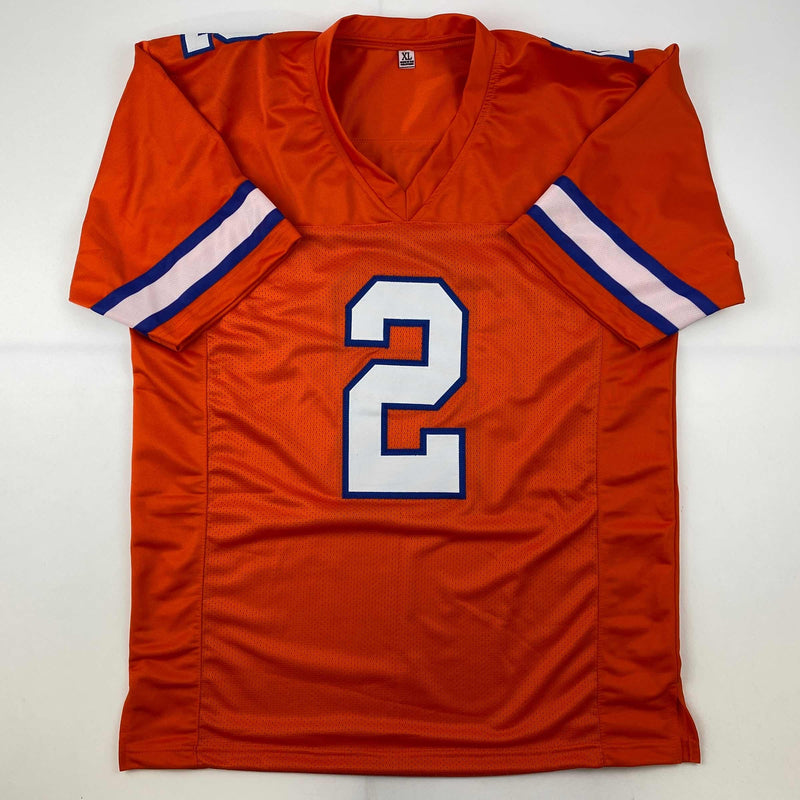 Autographed/Signed Patrick Surtain II Denver Retro Orange Football Jersey JSA COA