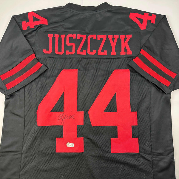 Autographed/Signed Kyle Juszczyk San Francisco Black Football Jersey Beckett BAS COA