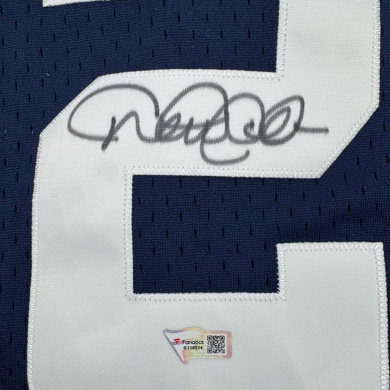 Autographed/Signed Derek Jeter New York Yankees Blue Mitchell & Ness Baseball Jersey Fanatics COA