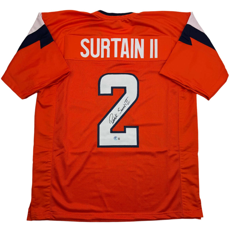 Autographed/Signed Patrick Surtain II Denver Orange Football Jersey JSA COA #2