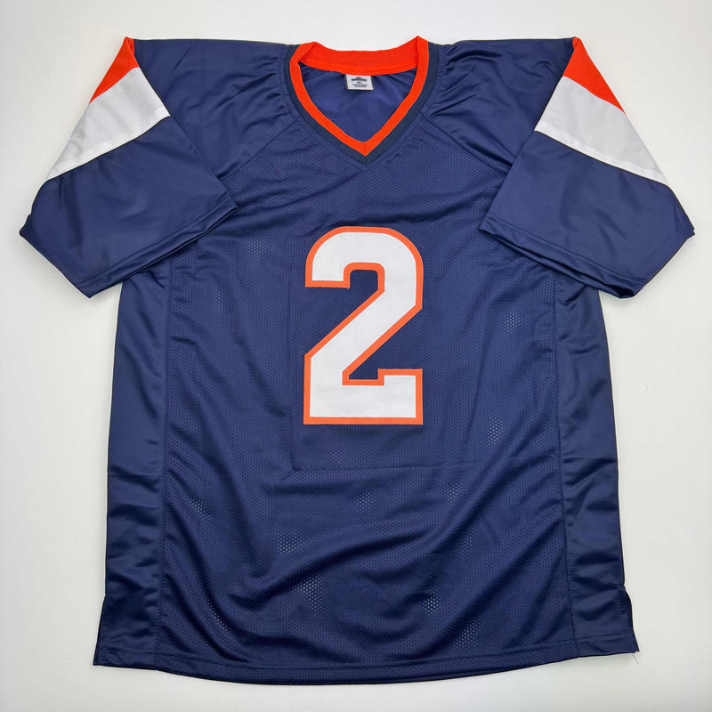 Autographed/Signed Patrick Surtain II Denver Blue Football Jersey JSA COA #2